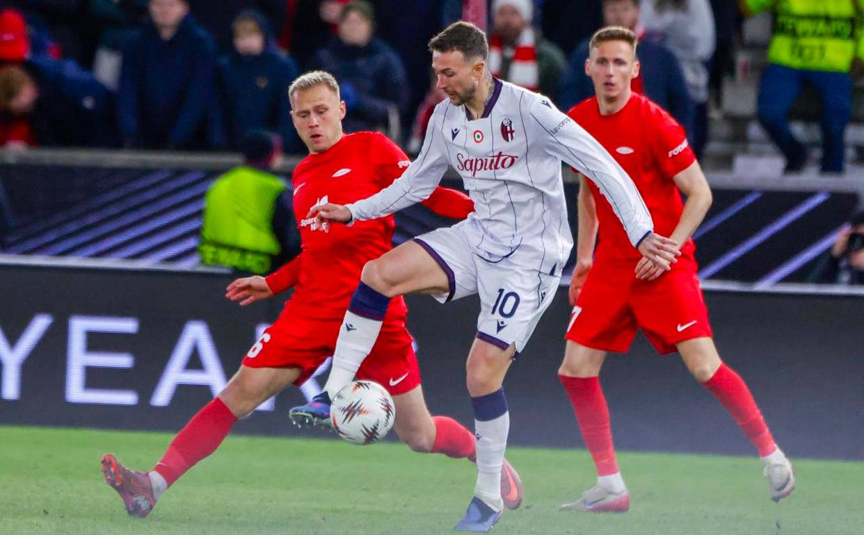 欧联附加赛首回合,21岁阿根廷新星制胜球助意甲劲旅博洛尼亚先拔头筹